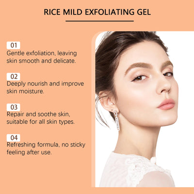 Rice Exfoliating Gel Face Oil Control  Purifying Face Pores Shrinking Brighten Moisturizing Facial Scrub Product Improve Skin