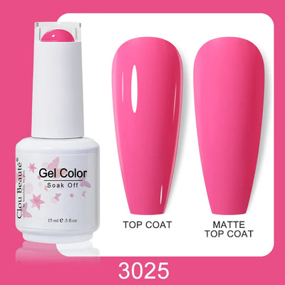 Clou Beaute Nail Gel Polish Kit 15ml Soak Off UVLED Nails Varnish Semi Permanent Nail Art Gels Lacquer Top Base Coat Gel Lacquer