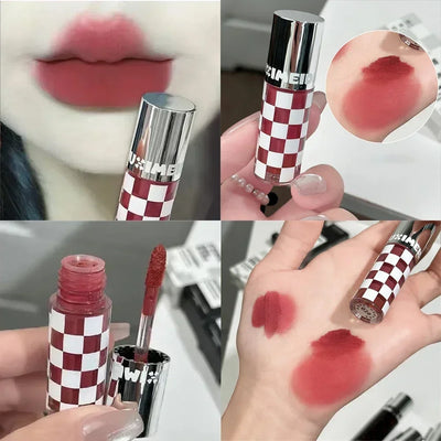 6 Color Punk Dark Red Lip Gloss Matte Lipstick Lasting Waterproof Smoky Dark Nude Purple Durable Natural Lip Tint Korea Makeup