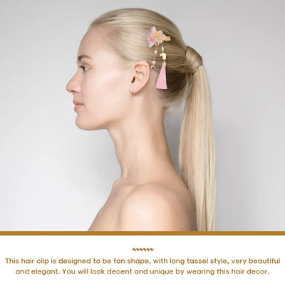 2 Pcs Japanese Flower Hair Clip Women Accessories Tassel Hair Pin Decorative Braiders Hairpiece Hairstyle Headwear