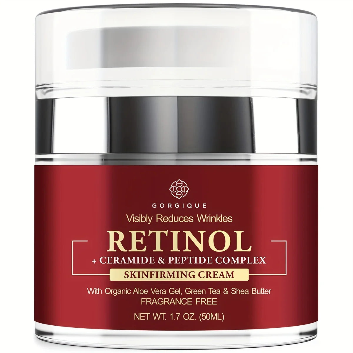 Retinol Skin Firming Face Cream with Organic Aloe Vera Gel Green Tea and Shea Butter