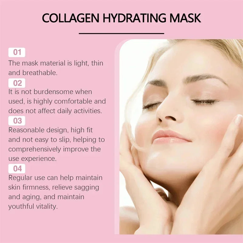 1/3/5/10PCS Collagen Face Mask Moisturizing Oil-Control Brightening Skincare Hydrating Shrink Pores Sheet Mask Beauty Skin Care