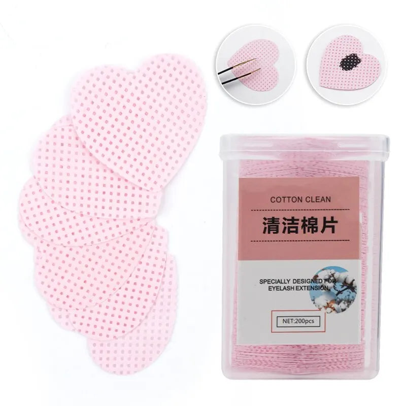 200 Pcs Glue Cotton Wipes Lint Free Pads Nail Polish Remove Wipes Cleaning Manicure Tool Gel Polish Removal Pad Paper Wipes
