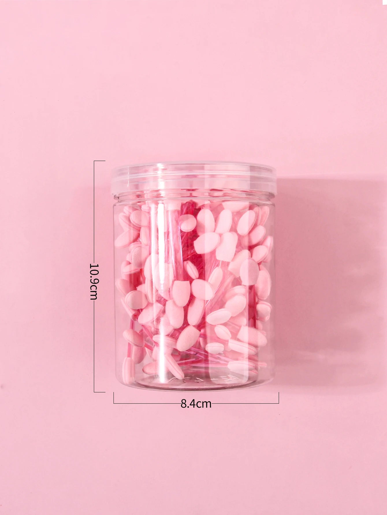 50pcs Disposable Eyeshadow Brush Set,Disposable eye shadow stick brush double-headed sponge eye shadow stick