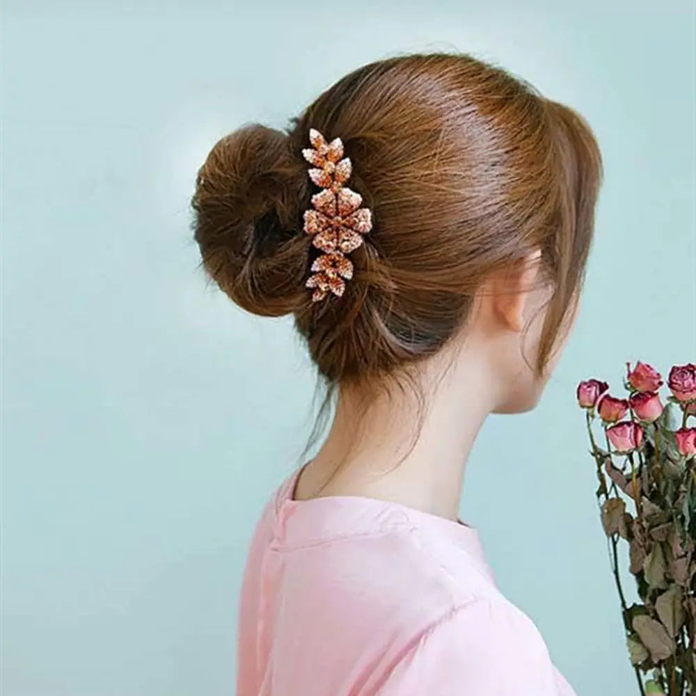 Women Hair Comb Rhinestone Crystal Hair Clips Hairpins Lady Bride Wedding Party Headdress Headwear Elegant Hair Accessories