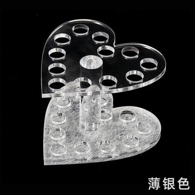 1Pc Nail Polish Brush Pen Holder Heart-shaped UV Gel Painting Pen Display Organizer Manicre Acrylic Nail Art  Accesories