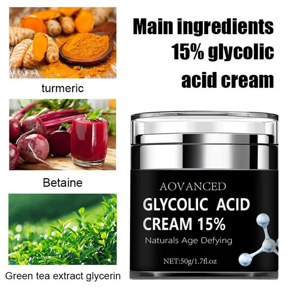 15% Glycolic Acid Cream Anti Wrinkle Face Cream Lifting Firming Cream Moisturizing Cream Exfoliating Cleaning Pore