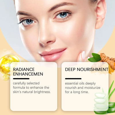 Turmeric Facial Essence Oil Nourishing Brightening Fade Dark Spot Skin Care Smoothing Firming Glowing Complexion Moisturizing