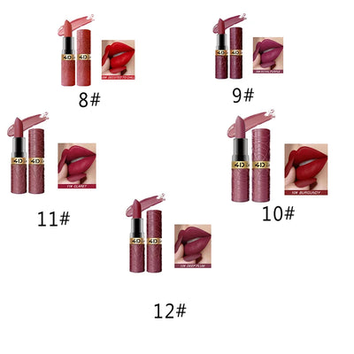 12 color lipstick matte fog lipstick lip glaze waterproof, non fading, non stick cup, suitable for goddess