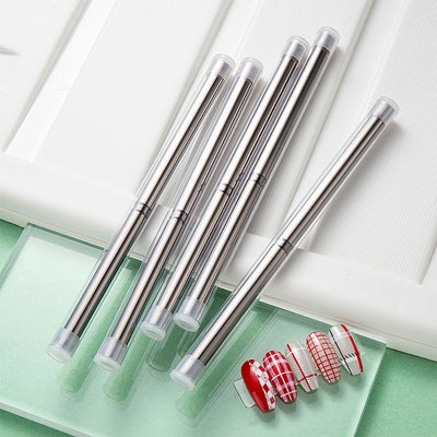BORN PRETTY Nail Liner Brush DIY Drawing Painting Flower Line Stripes Pen Metal Handle UV Gel Nail Art Brushes Manicure Tool