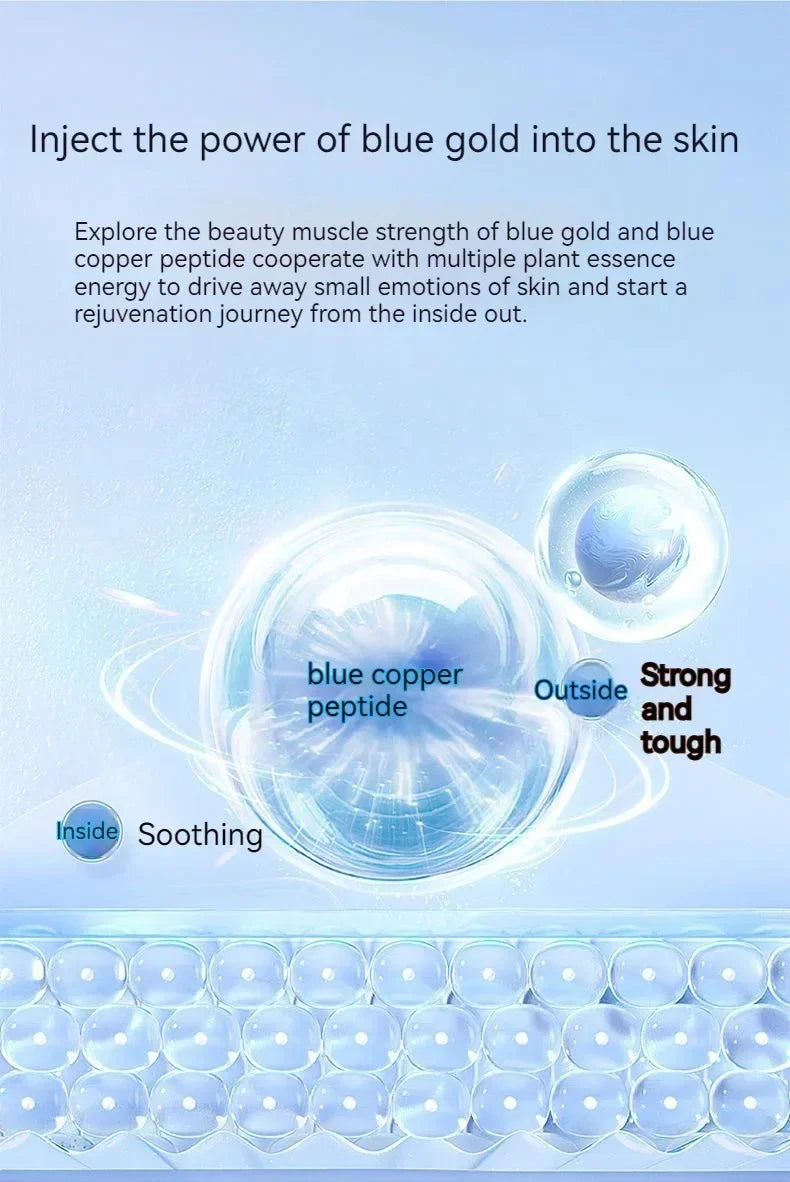 Blue Copper Peptide Freeze-Dried Powder Set Oligopeptide Anti Wrinkle Essence Shrink Pores Acne Treatment Skincare Serum 20pcs