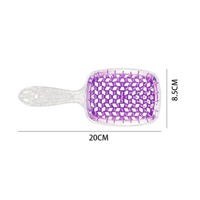 Flash Tangled Hair Comb Detangling Hair Brush Massage Combs Hollow Out Wet Curly Hair Brush Barber Comb Salon Hair Styling Tools