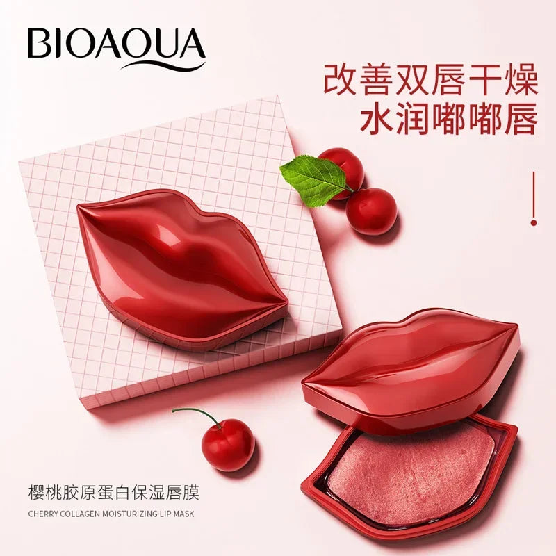 Cherry Collagen Essence Lip Balm Improve Dryness Dullness Fade Lips Lines Deep Moisturizing Nourishing Lip Mask
