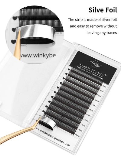 winky beauty 5D Flora Lashes 0.07mm Easy Fan Eyelash Extensions Wholesales Premade Volume 12 Rows Natural Soft Lashes