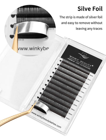 winky beauty 5D Flora Lashes 0.07mm Easy Fan Eyelash Extensions Wholesales Premade Volume 12 Rows Natural Soft Lashes