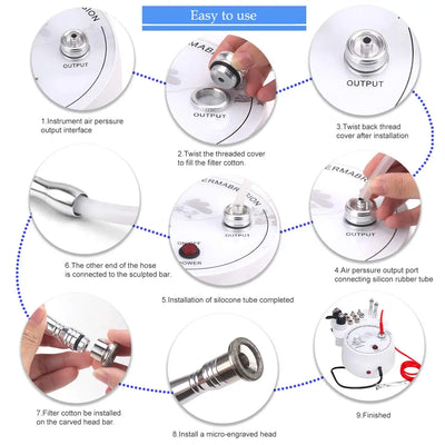 Professional Diamond Microdermabrasion Machine For Facial Peeling Skin Care Blackhead Removel Water Spray Exfoliation Machine