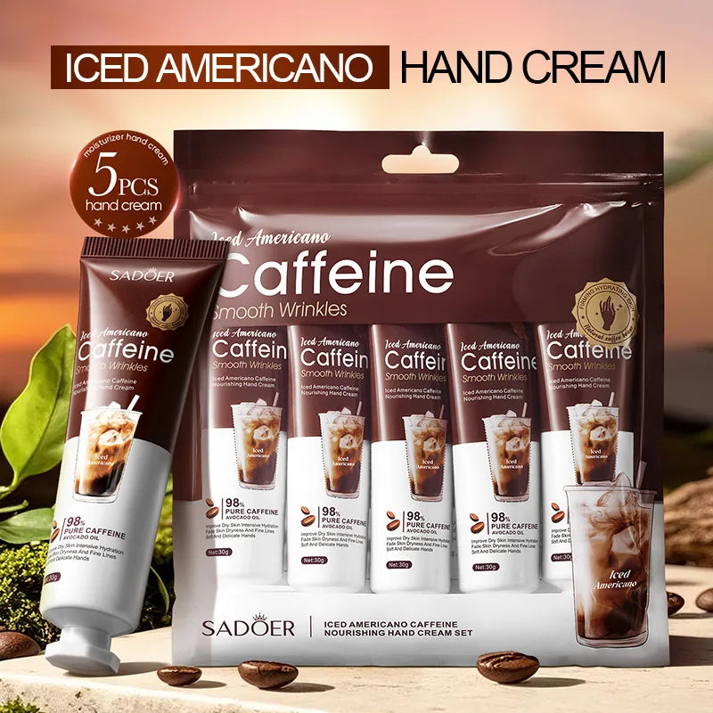 SADOER Caffeine Hand Cream Moisturizing Anti Wrinkles Nourishing Whitening Hydrating Hands Creams Skin Care Products