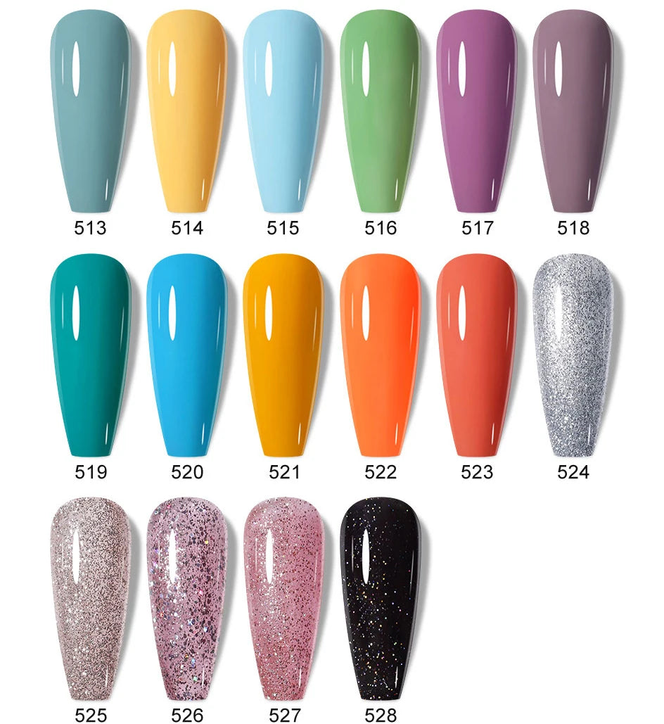 Clou Beaute Nail Gel Polish Kit 15ml Soak Off UVLED Nails Varnish Semi Permanent Nail Art Gels Lacquer Top Base Coat Gel Lacquer