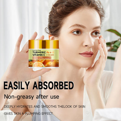 Turmeric and vitamin C firming face cream Anti-oxidant Nourishing Moisturizing Repair Skin Brighten Fade Dark Spot Essence Face