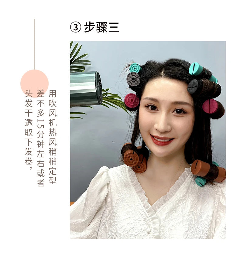 10pcs Heatless Hair Curler No Heat Hair Rollers Soft Curling Rod Pull Core Lazy Curls Flexi Rods Wave Formers Hair Styling Tools