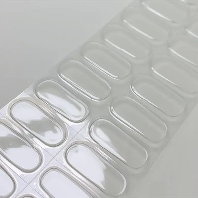 Semi-Cured Gel Nail Sticker 16Tips Glitter Pink UV Gel Nail Glitter Stickers Full Cover Long-Lasting UV Lamp Cured Manicure Tips