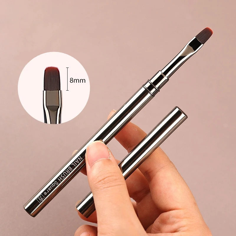 BORN PRETTY Nail Liner Brush DIY Drawing Painting Flower Line Stripes Pen Metal Handle UV Gel Nail Art Brushes Manicure Tool