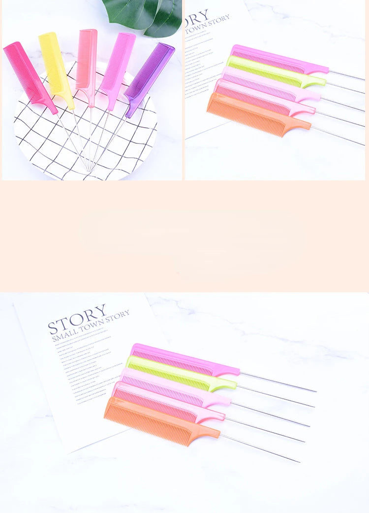 1pcs Pointed Tail Hair Comb Anti-static Professional Hair Brush Straightener Hot Comb Salon Hair Styling Tool Barber Accessories