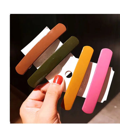 Morandi Color Spring Hair Clip Women Girls Temperament Ponytail Hairpin Korean Colorful Matte Barrettes Hair Styling Accessories