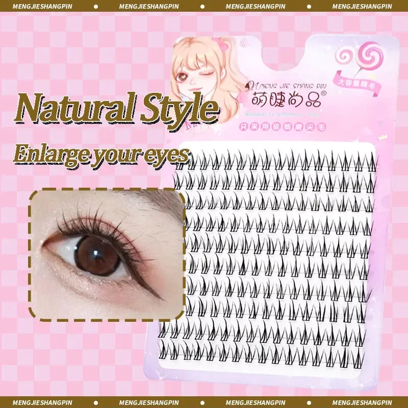 Individual Eyelashes DIY Eyelash Clusters Natural Fake Eyelashes Lash Clusters Manga Lashes Newbie Daily Eyelashes Makeup