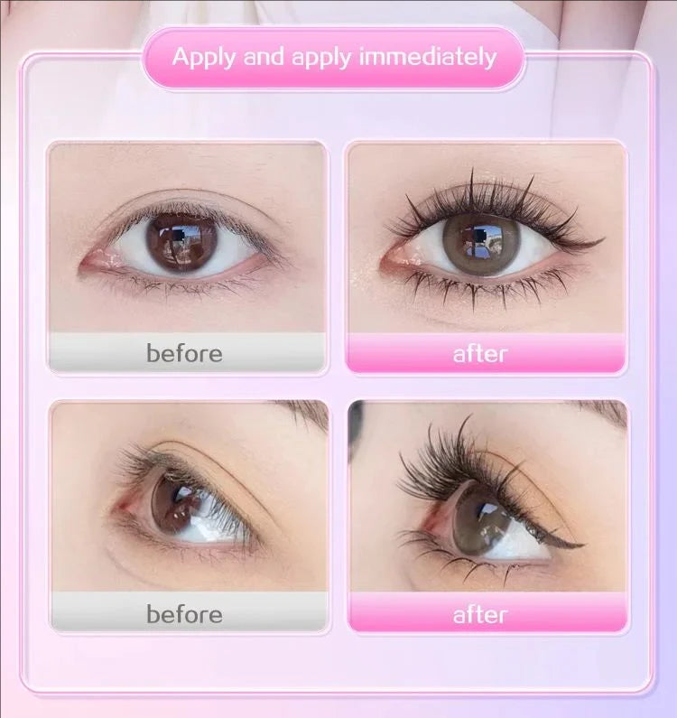 MJ 10 Rows of Large Capacity Glue-free False Eyelashes Single Cluster 10-12MM C-curled Natural Self-adhesive false Eyelashes