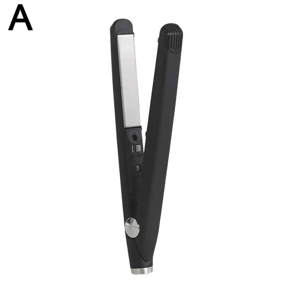 Mini Usb Portable Cordless Hair Straightener Curler Styling Flat Iron Rechargeable Split Professional Curling Straightening V7w7