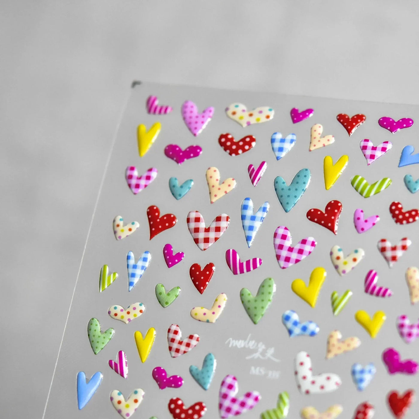 Cat's Eye 5D Gradient European Love Heart Gem Wing Crystal Geometric Colorful Self Adhesive Nail Art Stickers Manicure Decals