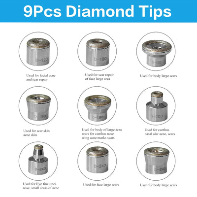 AOKO 3 in 1 Diamond Microdermabrasion Beauty Machine Vacuum Suction Tool Water Spray Facial Moisten Face Exfoliate Skin Peeling