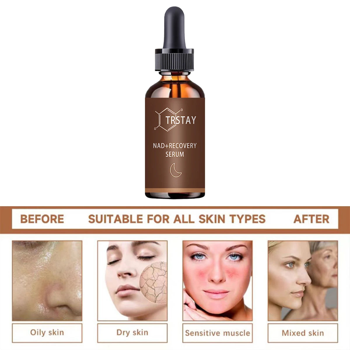 5ML/15ML/30ML/50ML/NAD+improvement essence, mild and non irritating, moisturizing, nourishing, soft and delicate skin