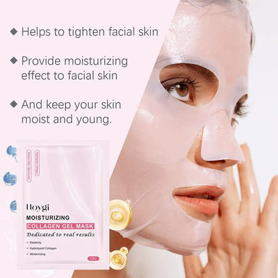 4PCS Pink Bio Collagen Gel Salmon Pdrn Face Mask Deep Hydrating Overnight Moisturizing Hydrogel Jelly Face Sheeets Balance Skin