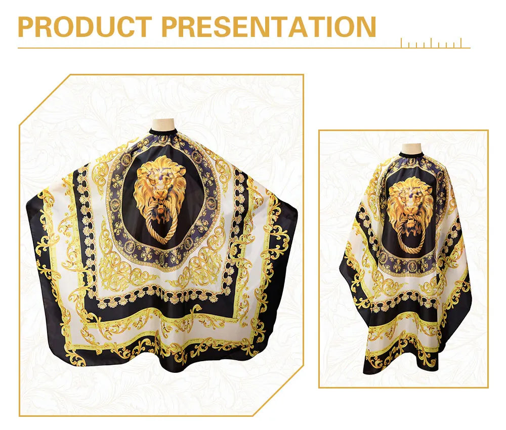 Professional Hairdressing Hairdresser Cloth Lion Pattern Gown Barber Waterproof Hairdresser Apron Haircut capes Accessories