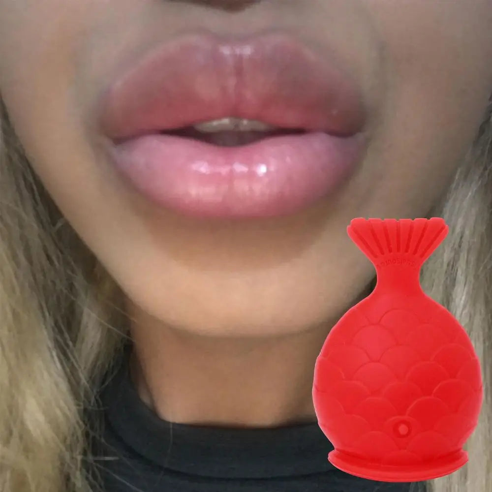 Silicone Labium Fish Shape Lips Tools Women Sexy Lip Plumper Enhancer Tool for Female Girls Natural Pout Thicken Mouth Plump