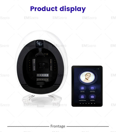 Facial Analyzer with English Detector: Portable 3D Skin Scanner Magic Mirror for Test Analysis