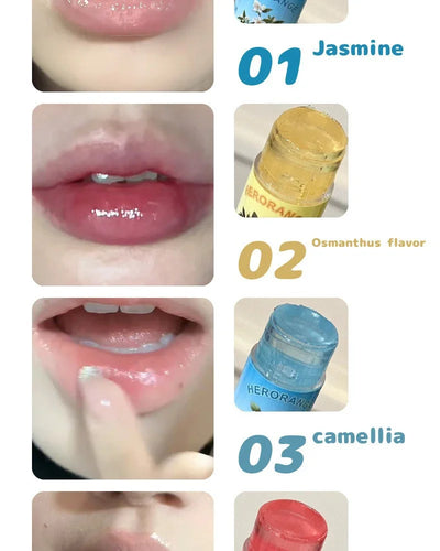 Peach Lychee Fruity Lip Balm Moisturizing Anti-Dry Anti Crack Clear Crystal Lip Balm Lip Care Mini Cute Jelly Lipstick Skin Care