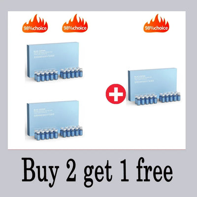 Blue Copper Peptide Freeze-Dried Powder Set Oligopeptide Anti Wrinkle Essence Shrink Pores Acne Treatment Skincare Serum 20pcs