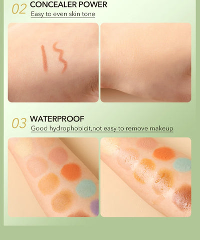 IMAGIC 12-Color Concealer Foundation Cream Covers Acne Marks Dark Circles Full Coverage Suit for All Skin Primer Makeup Cometics