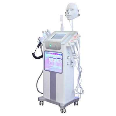 AOKO New 12 IN1 Hydro Dermabrasion Aqua Peeling Ultrasound Facial Care Oxygen Injection Skin Rejuvenation Whiting Beauty Machine