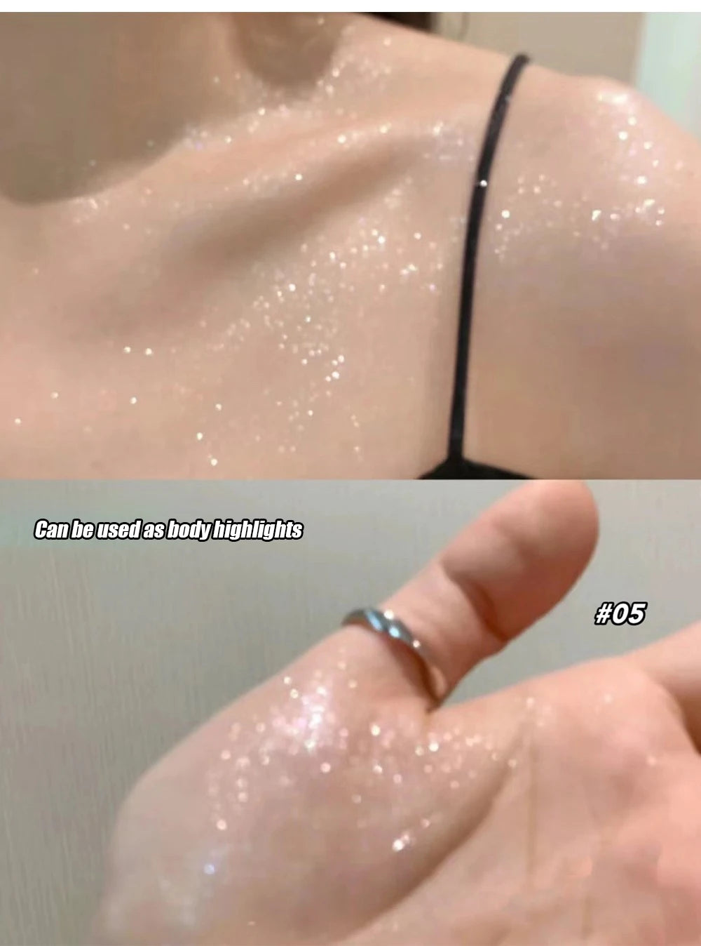 Silicone Brush Liquid Eyeshadow Pearlescent Shimmer Long Lasting Monochrome Pearly Fine Sparkling Sequins Eye Shadow Highlighter