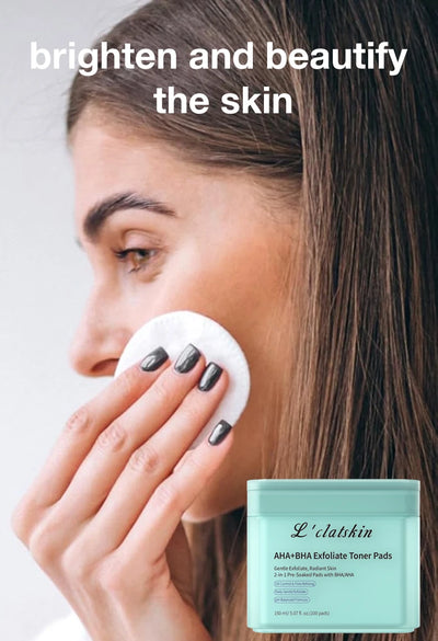 Pore Clear Exfoliation AHA+BHA Exfoliating Pads Skin Moisturizing Gentle Exfoliation Deep Cleansing Exfoliating Pads