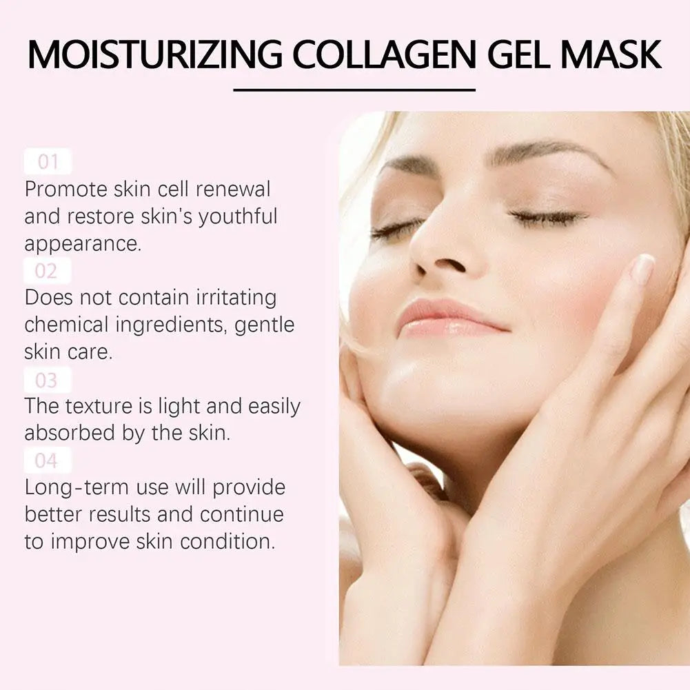 4PCS Pink Bio Collagen Gel Salmon Pdrn Face Mask Deep Hydrating Overnight Moisturizing Hydrogel Jelly Face Sheeets Balance Skin