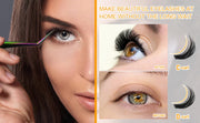 DIY Clusters Eyelash Extension, Dovetail, Segmented Lashes, 36 Volume, 3D Fluffy, Natural, Individual Bundles, LC02-7