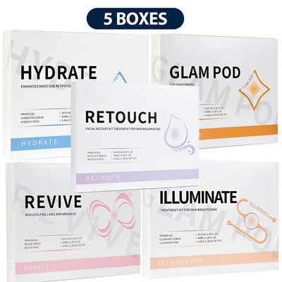 foreverlily 5 pcs CO2 Pods Kit co2 Capsule For Aqua Facial Machine CO2 Gels Bubble Pen Cleaning Facial Beauty Machine Skin Care