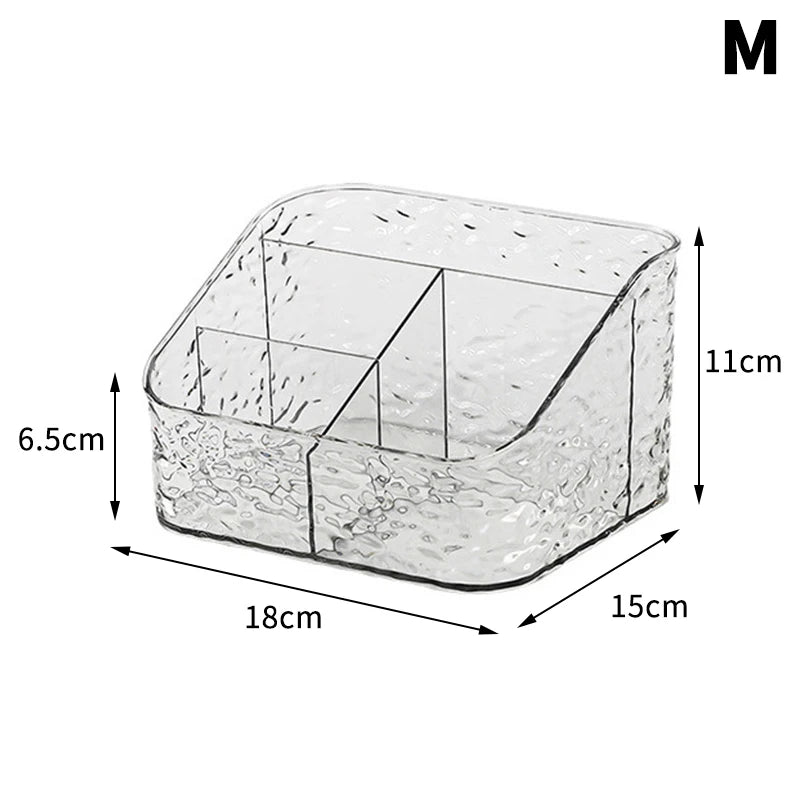 Clear Acrylic Makeup Brush Holder Desk Cosmetic Organizer Lipstick Storage Box Nail Polish Display Stand Rack Jewelry Case