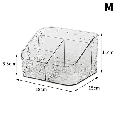 Clear Acrylic Makeup Brush Holder Desk Cosmetic Organizer Lipstick Storage Box Nail Polish Display Stand Rack Jewelry Case