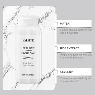 Enzyme Face Wash Powder 75g Gentle Exfoliating Cleanser for Sensitive Skin Removes Dirt Brightens Skin Travel Friendly Formula